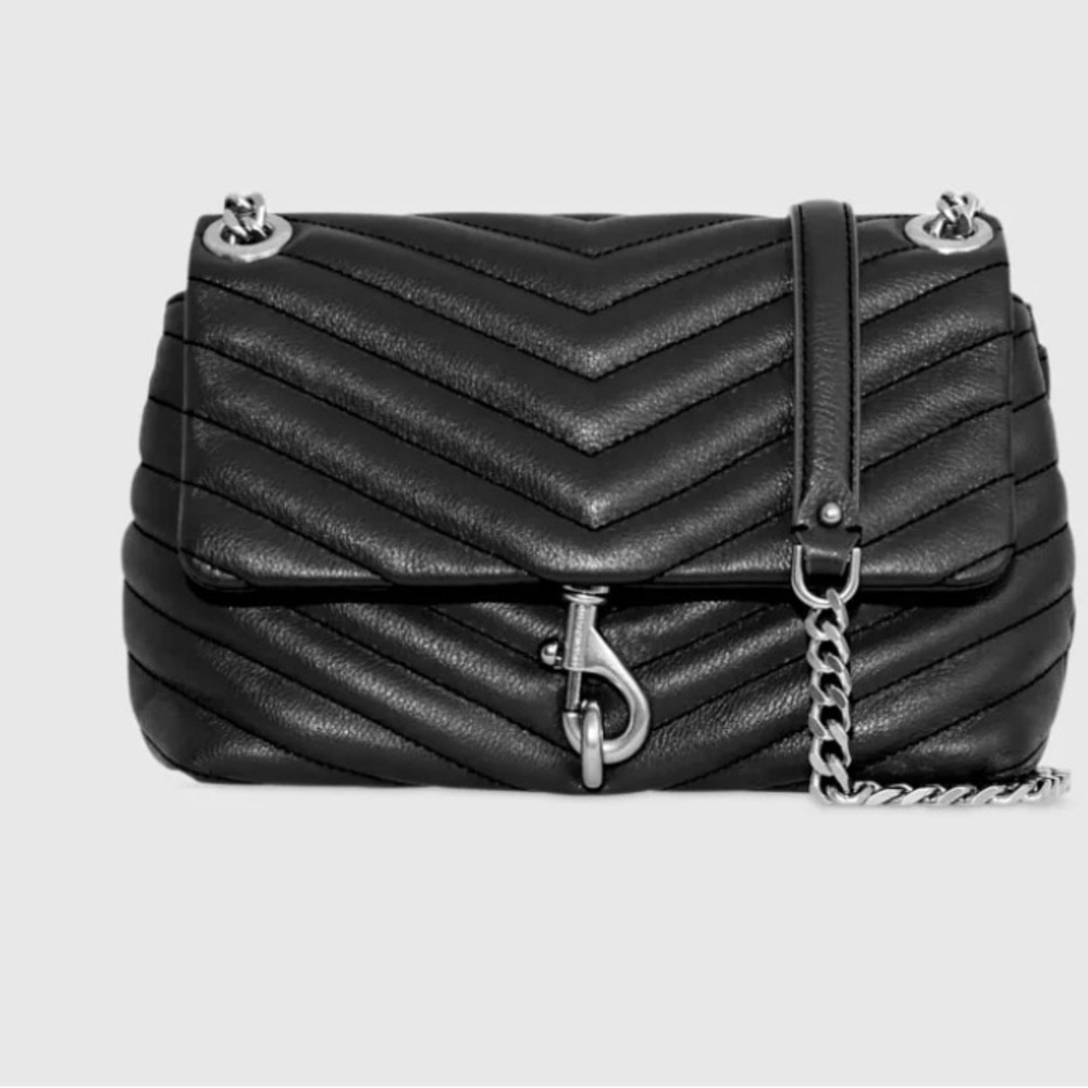 Rebecca Minkoff mini Eddie Black Quilted Crossbody Bag
